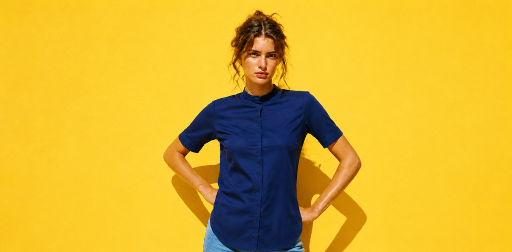 CG Workwear Servicejacke blau kurzarm