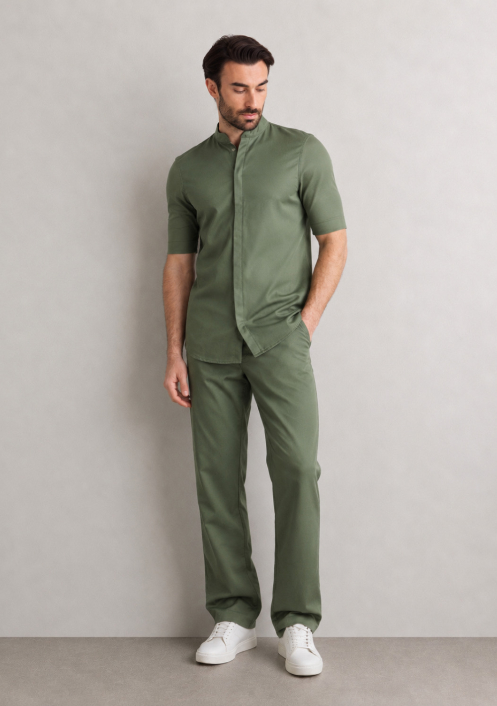 CG Workwear olive Outfit Hose und Jacke