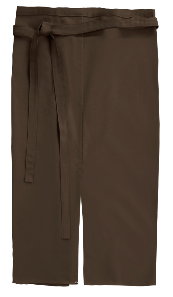 Schlitzschürze Milano Classic 80 x 100 cm - toffee
