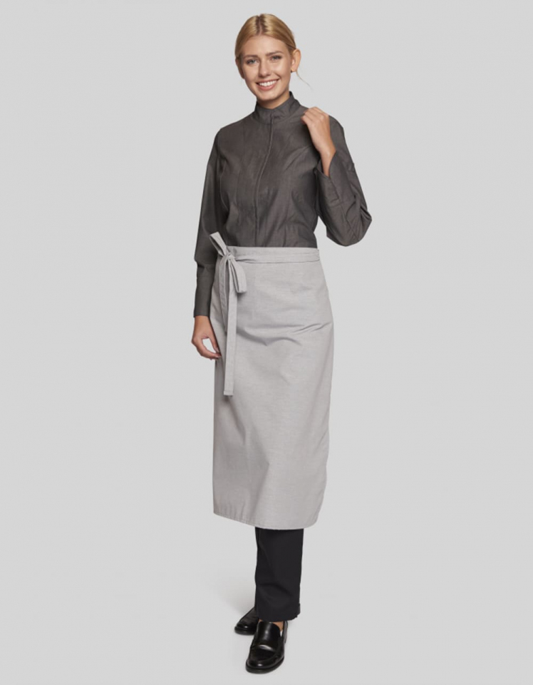 Bistroschürze Pizzone Melange 80 x 71 cm - hellgrau-melange