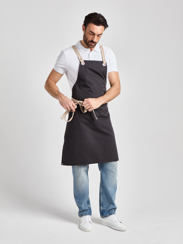 Latzschürze mit Ösen Potenza X Classic - raven