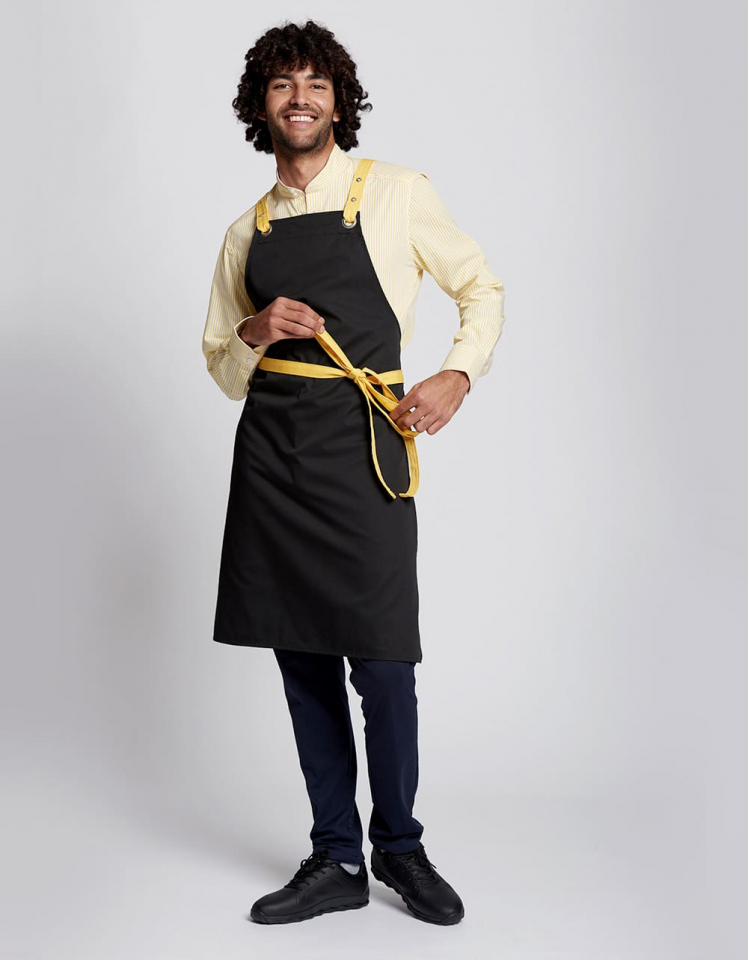 Latzschürze Potenza X Classic 90 x 71 cm - schwarz