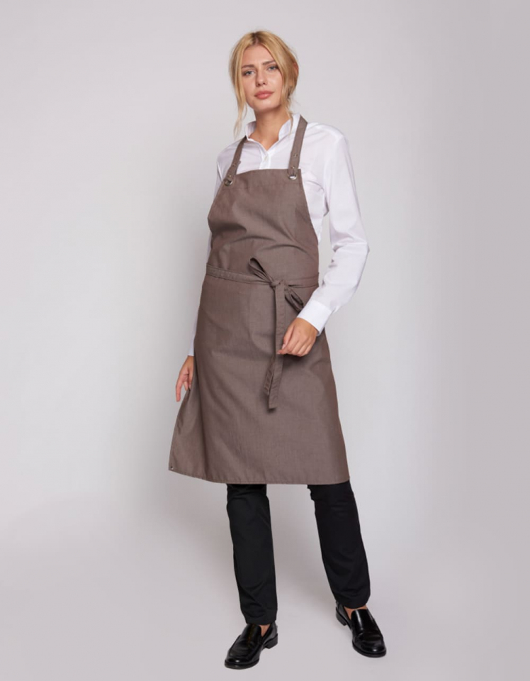 Latzschürze Potenza X Melange 90 x 71 cm - dunkelgrau-melange