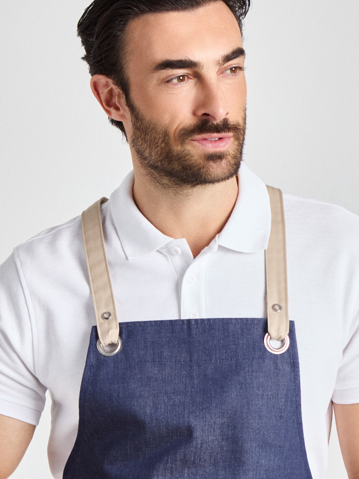 Latzschürze mit Ösen Potenza X Jeans - denim