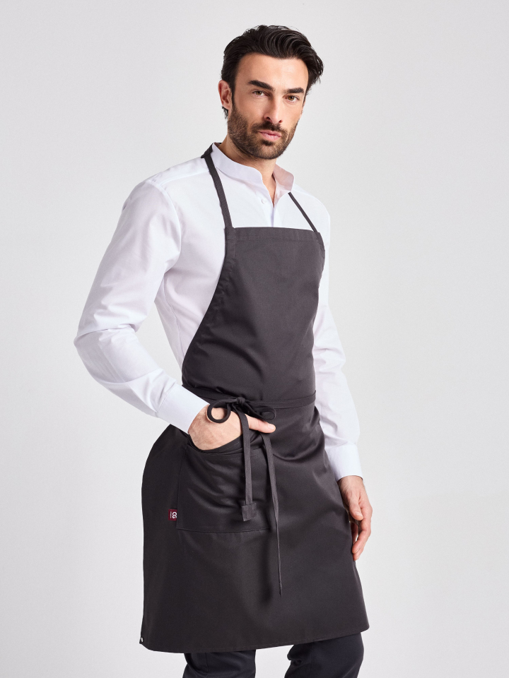 Perugia Classic Latzschürze 90x75 cm - raven