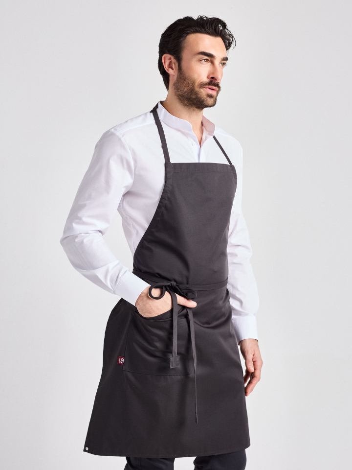 Perugia Classic Latzschürze 90x75 cm - raven