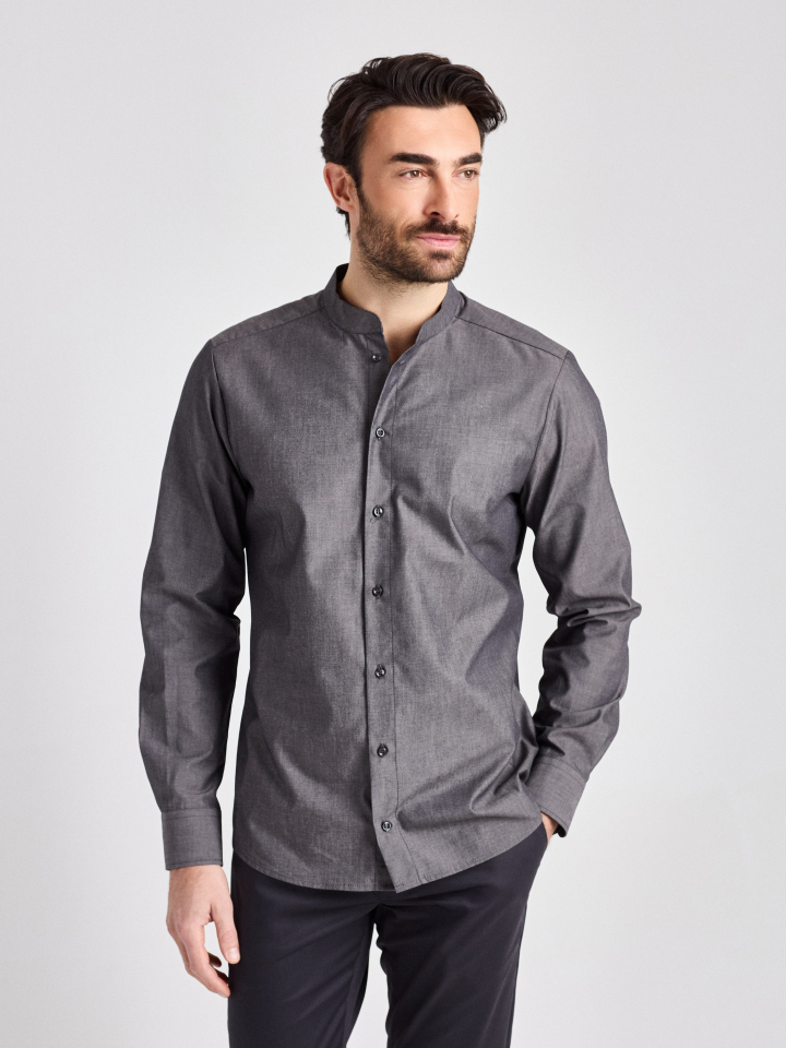 Hemd  San Buono Man Melange - dunkelgrau-melange