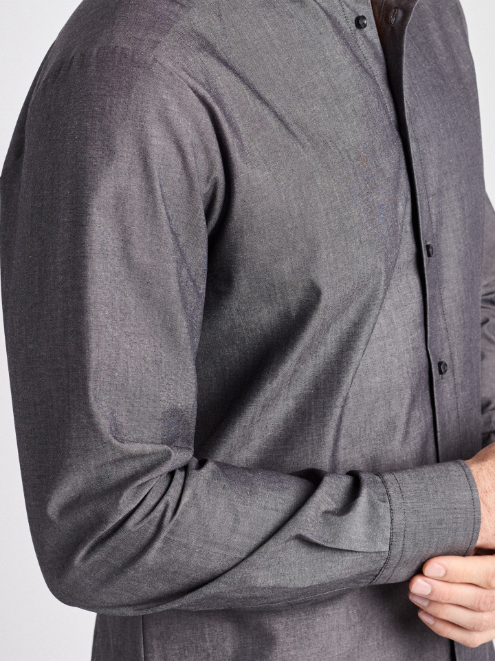 Hemd  San Buono Man Melange - dunkelgrau-melange