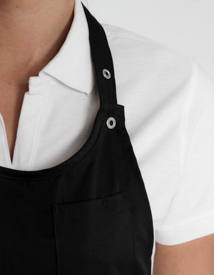 Latzschürze Vittoria Classic 105 x 75 cm - schwarz