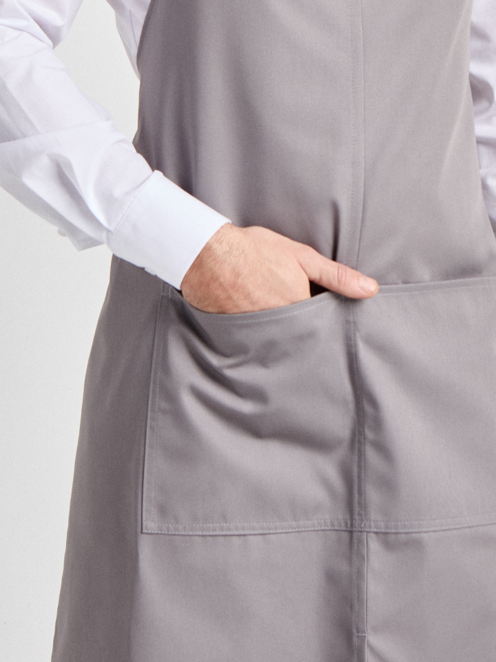 Latzschürze 110 x 75 Verona Classic Schlitz Bag - pale grey