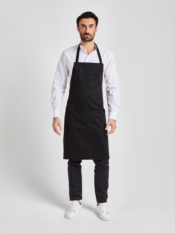 Latzschürze  Verona Classic Bag 90 x 75 - schwarz