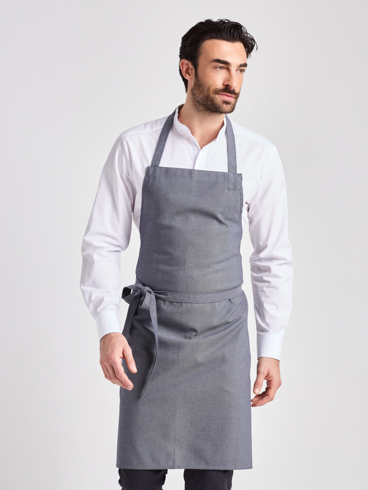 Gorizia Structure Latzschürze 90x75 cm - grau