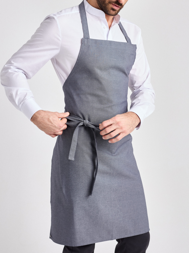 Gorizia Structure Latzschürze 90x75 cm - grau