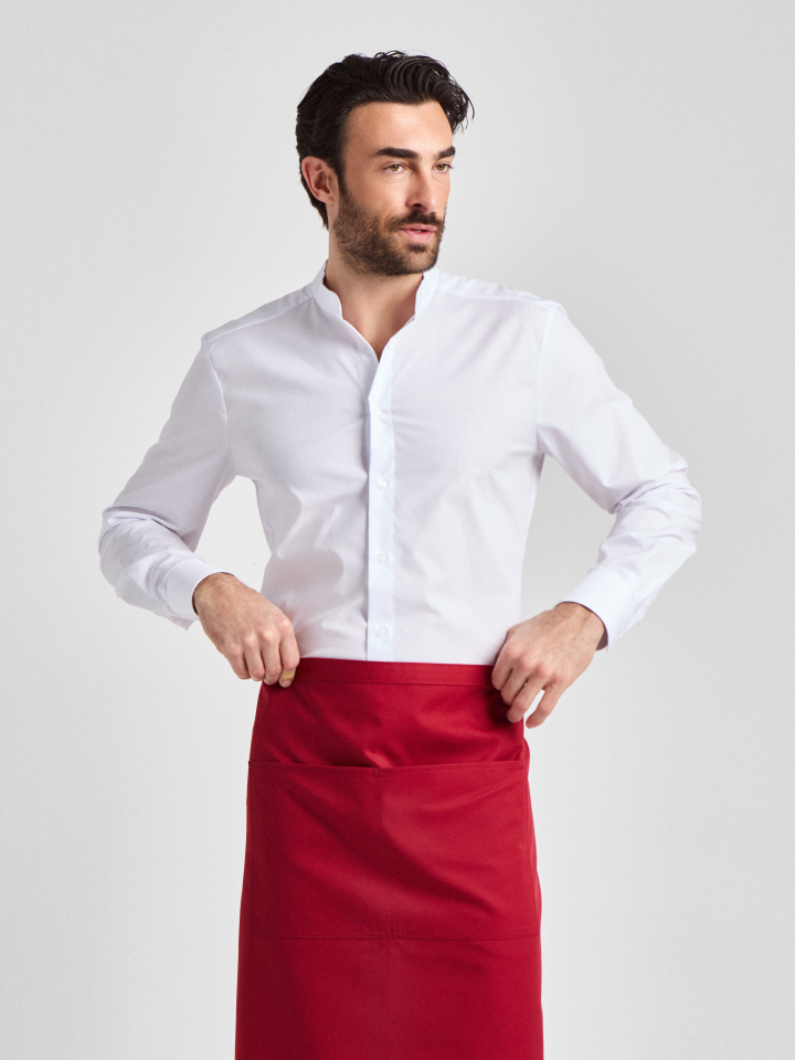 Bistroschürze mit Tasche Roma Classic Bag 80 x 100 - rot