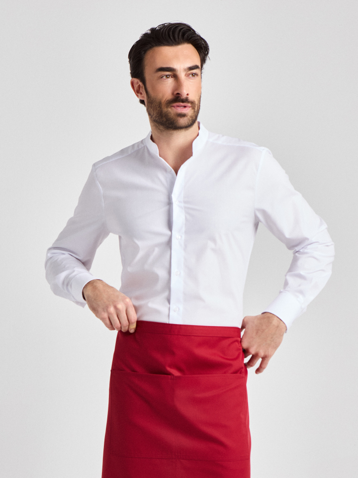 Bistroschürze mit Tasche Roma Classic Bag 80 x 100 - rot