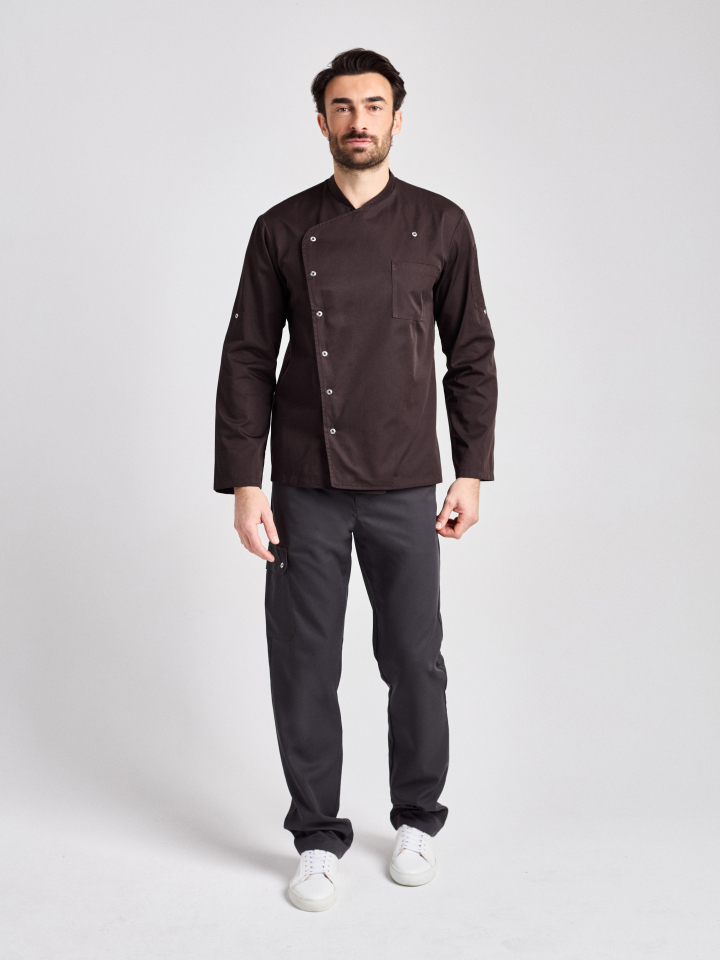 Kochjacke Turin Man Classic - chocolate