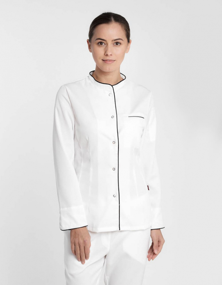 Jacke Pistoia Lady Care - weiß-schwarz