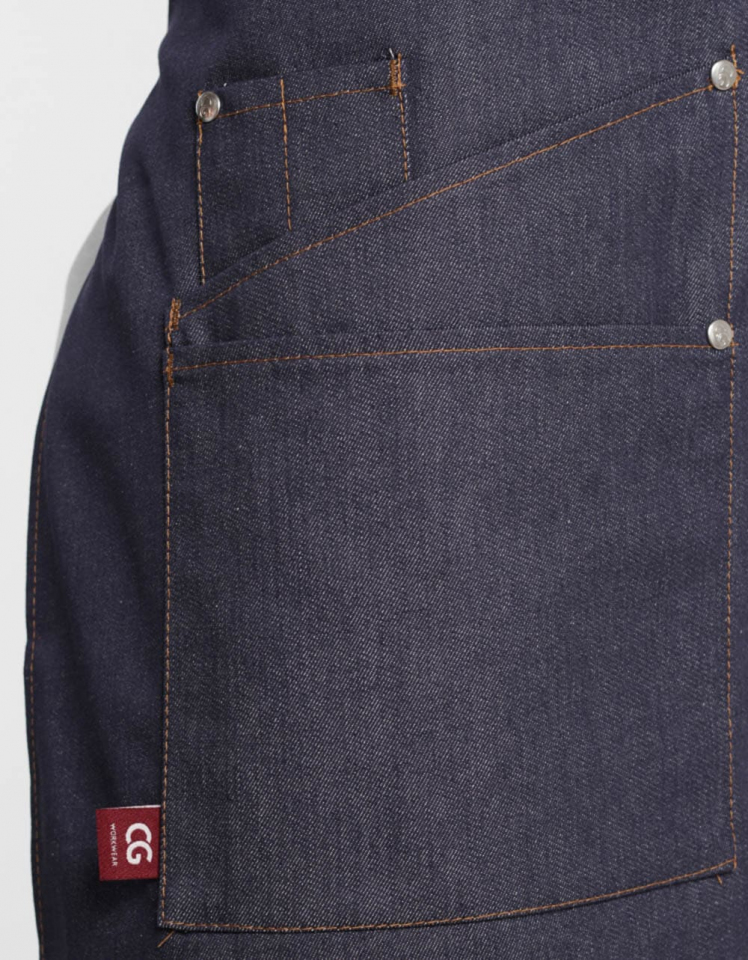 Latzschürze Nucciano Jeans 90 x 75 cm - denim