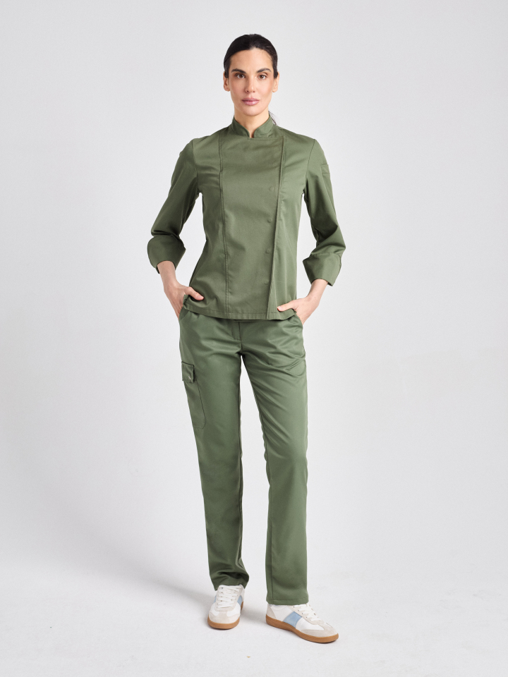 Kochjacke Rimini-Bene Lady Classic - olive