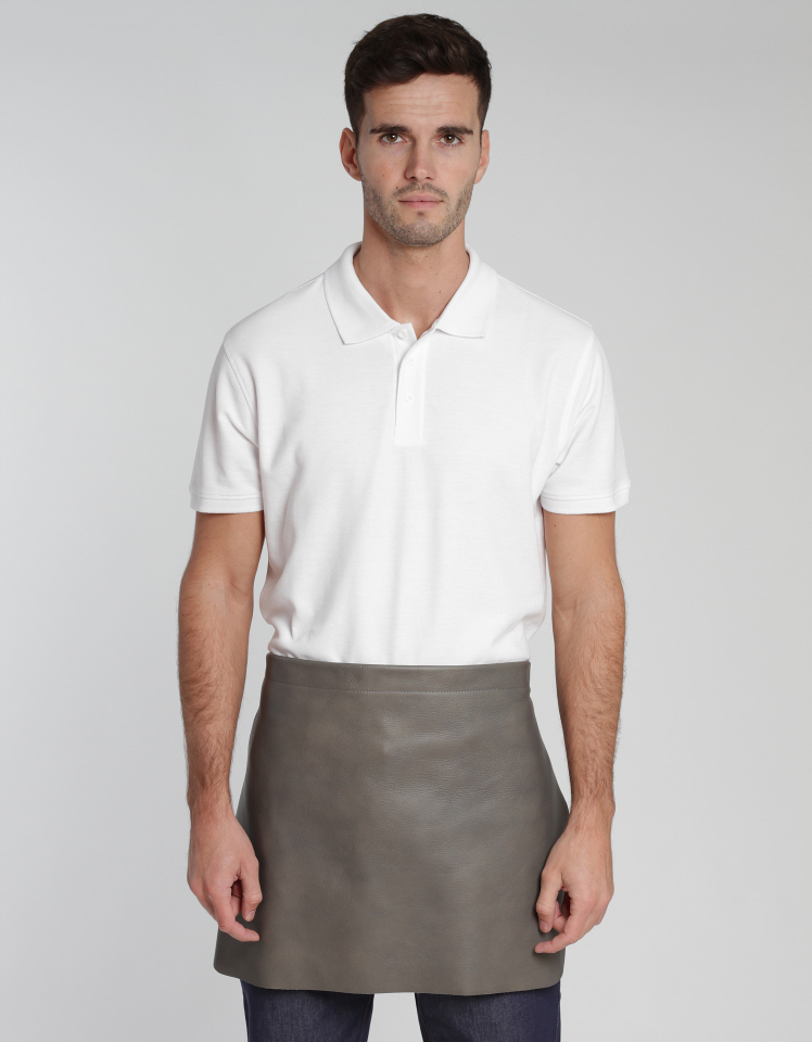 Lederschürze Pelieri 40 x 60 cm - grau