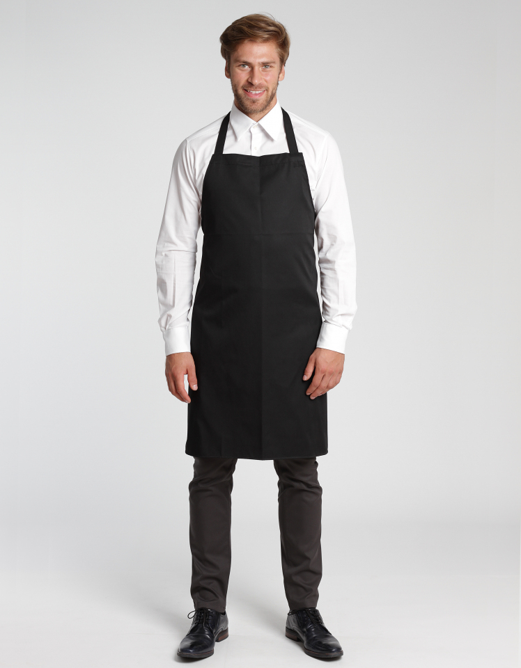 Latzschürze Verona Classic 90 x 75 cm - schwarz
