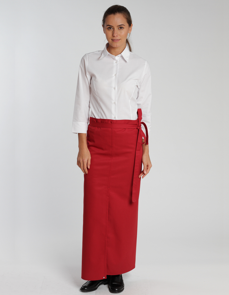 Schlitzschürze Milano Classic 100 x 100 cm - regency red