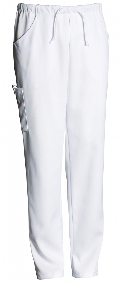 CHARISMA PREMIUM Unisex-Hose mit Gummizug im Bund - weiß