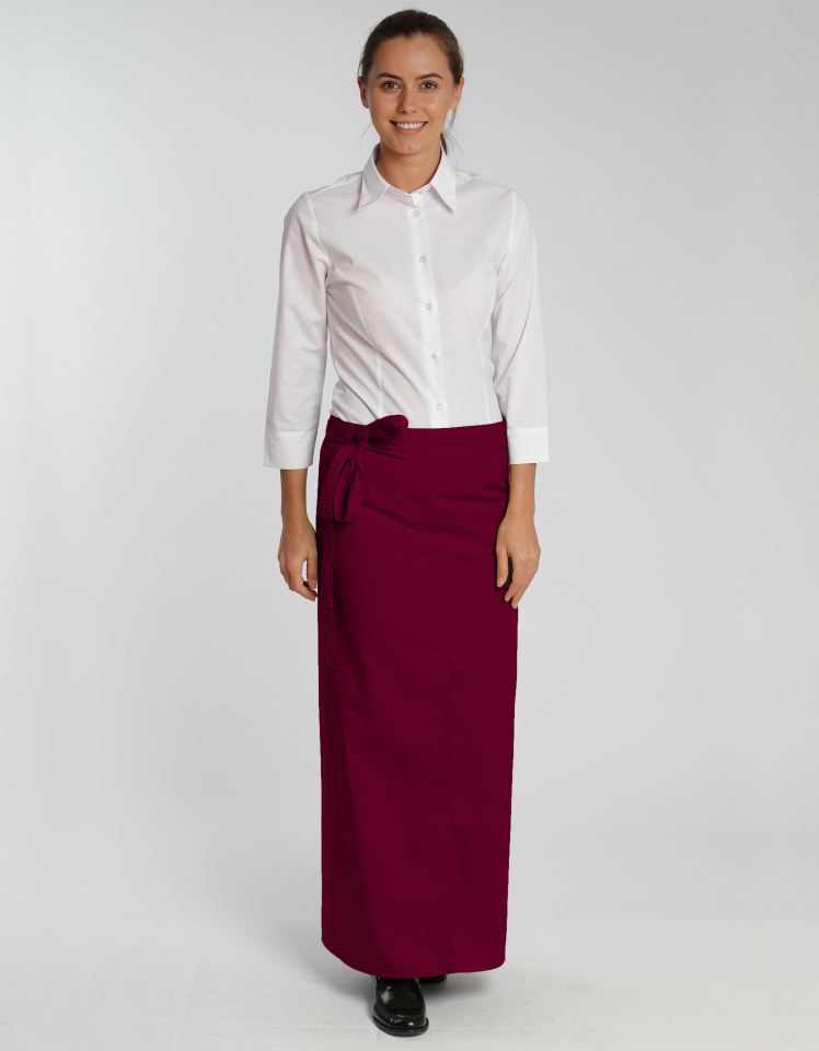 Schlitzschürze Milano Classic 100 x 100 cm - cherry