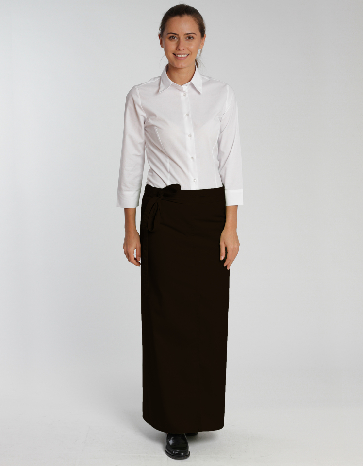 Schlitzschürze Milano Classic 100 x 100 cm - chocolate