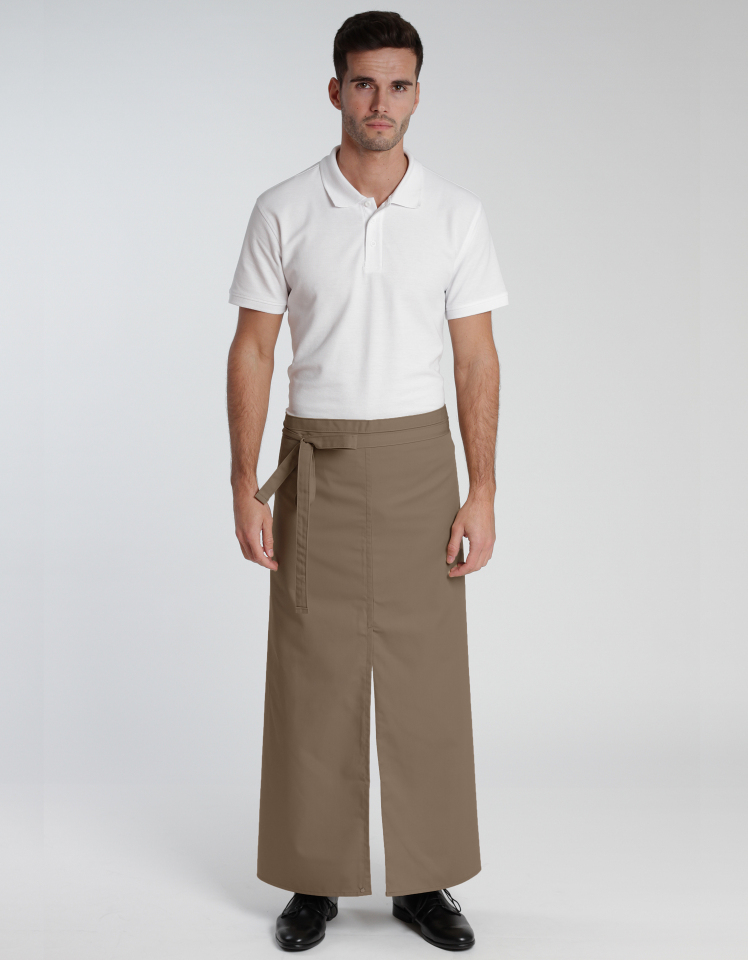 Schlitzschürze Milano Classic 80 x 100 cm - taupe