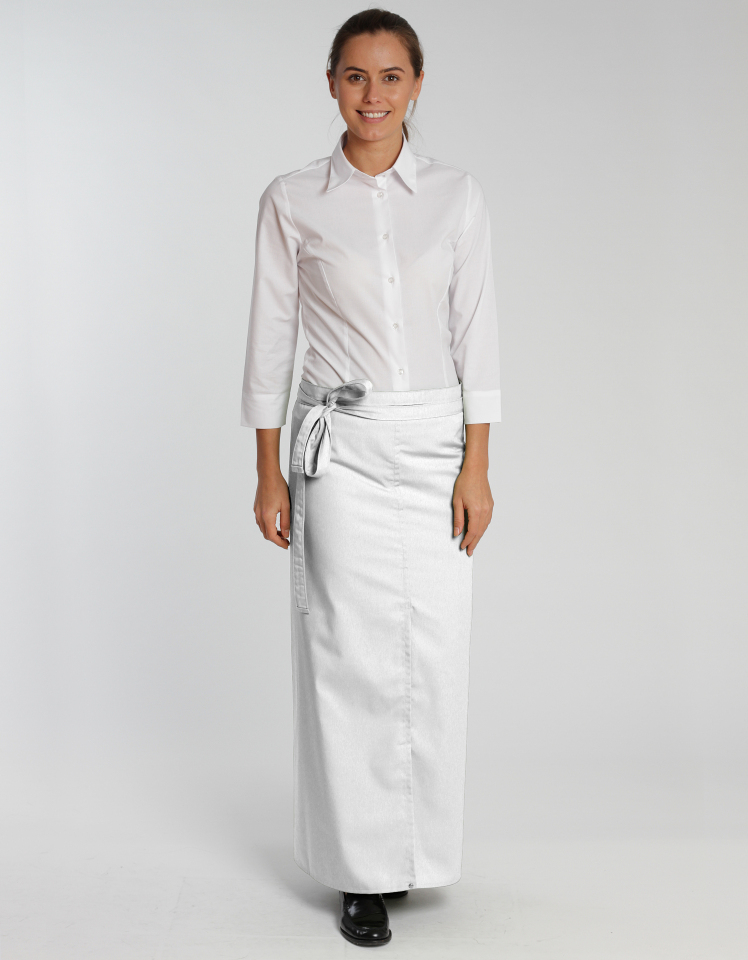 Schlitzschürze Milano Classic 80 x 100 cm - weiß