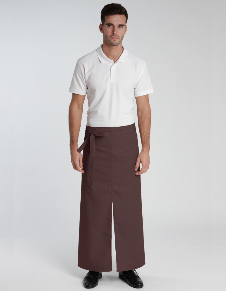 Schlitzschürze Milano Classic 100 x 100 cm - toffee