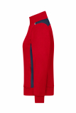 Ladies Workwear Sweat Jacket - COLOR - red/navy