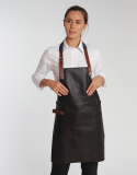 Lederschürze Ustica 75 x 60 cm - schwarz