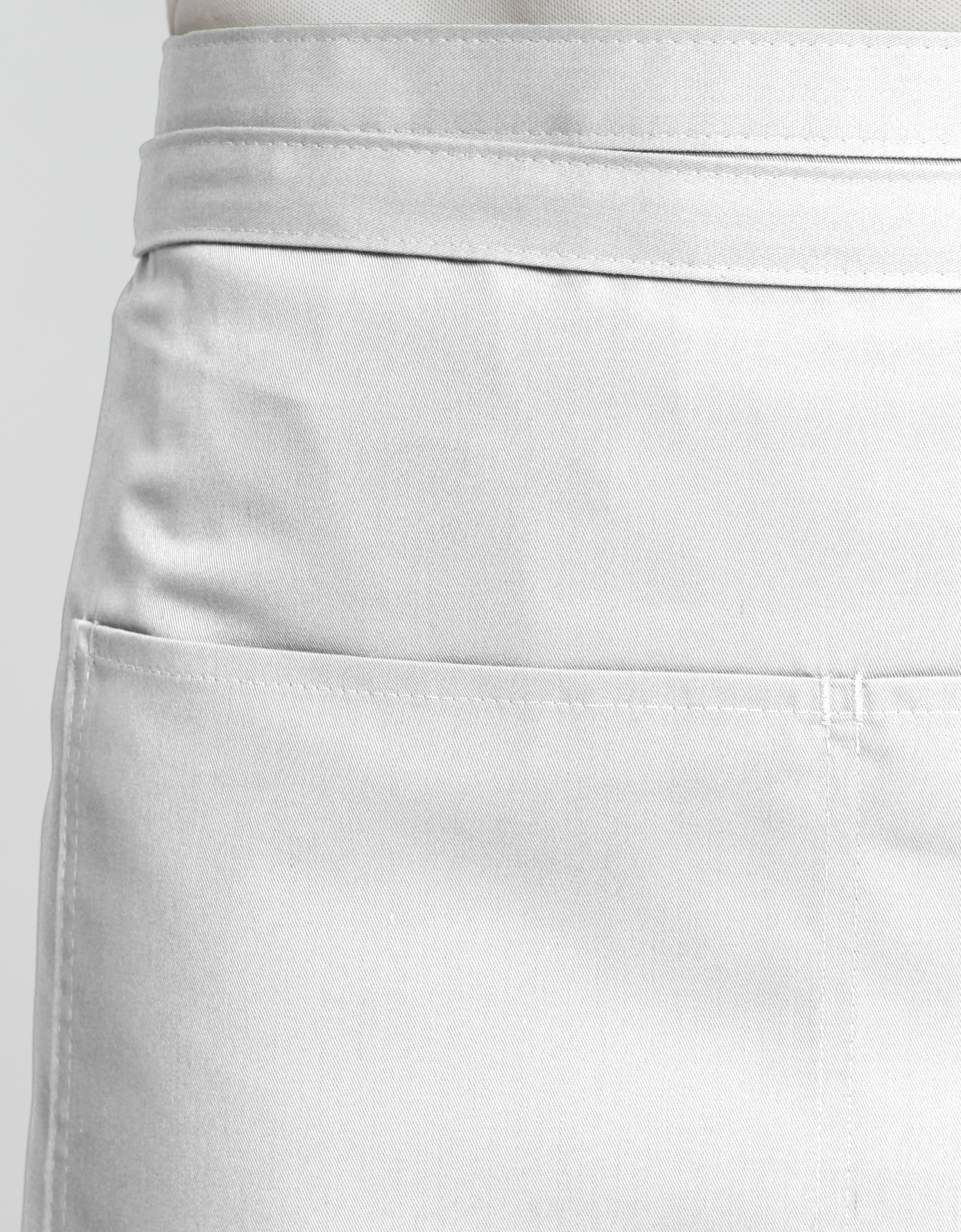 Bistroschürze mit Tasche Roma Classic Bag 80 x 100 - weiß