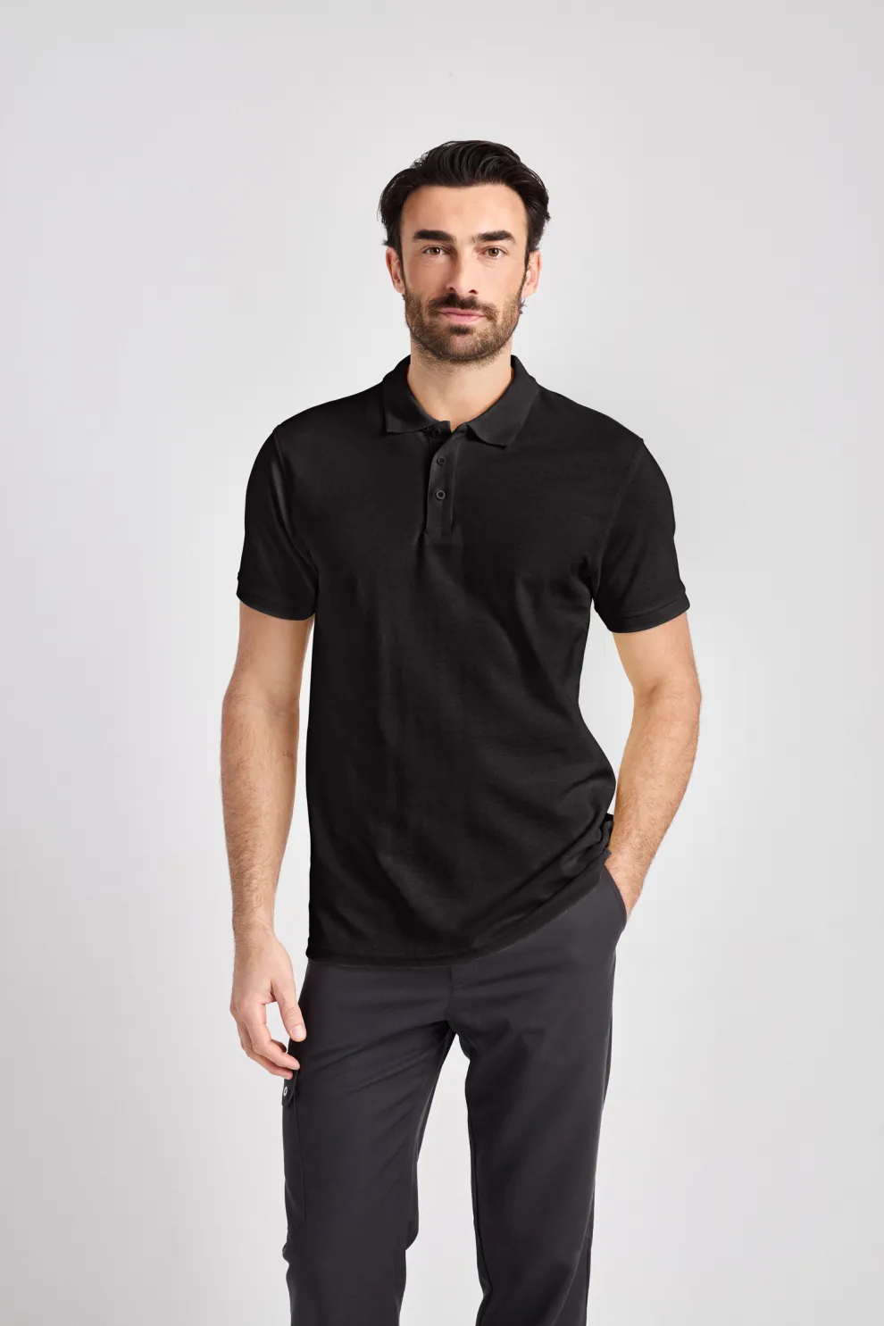 Iseo Man - Poloshirt - schwarz