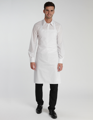 Latzschürze Verona Classic 90 x 75 cm - weiß