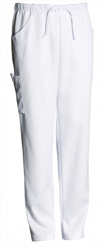 CHARISMA PREMIUM Unisex-Hose mit Gummizug im Bund - weiß