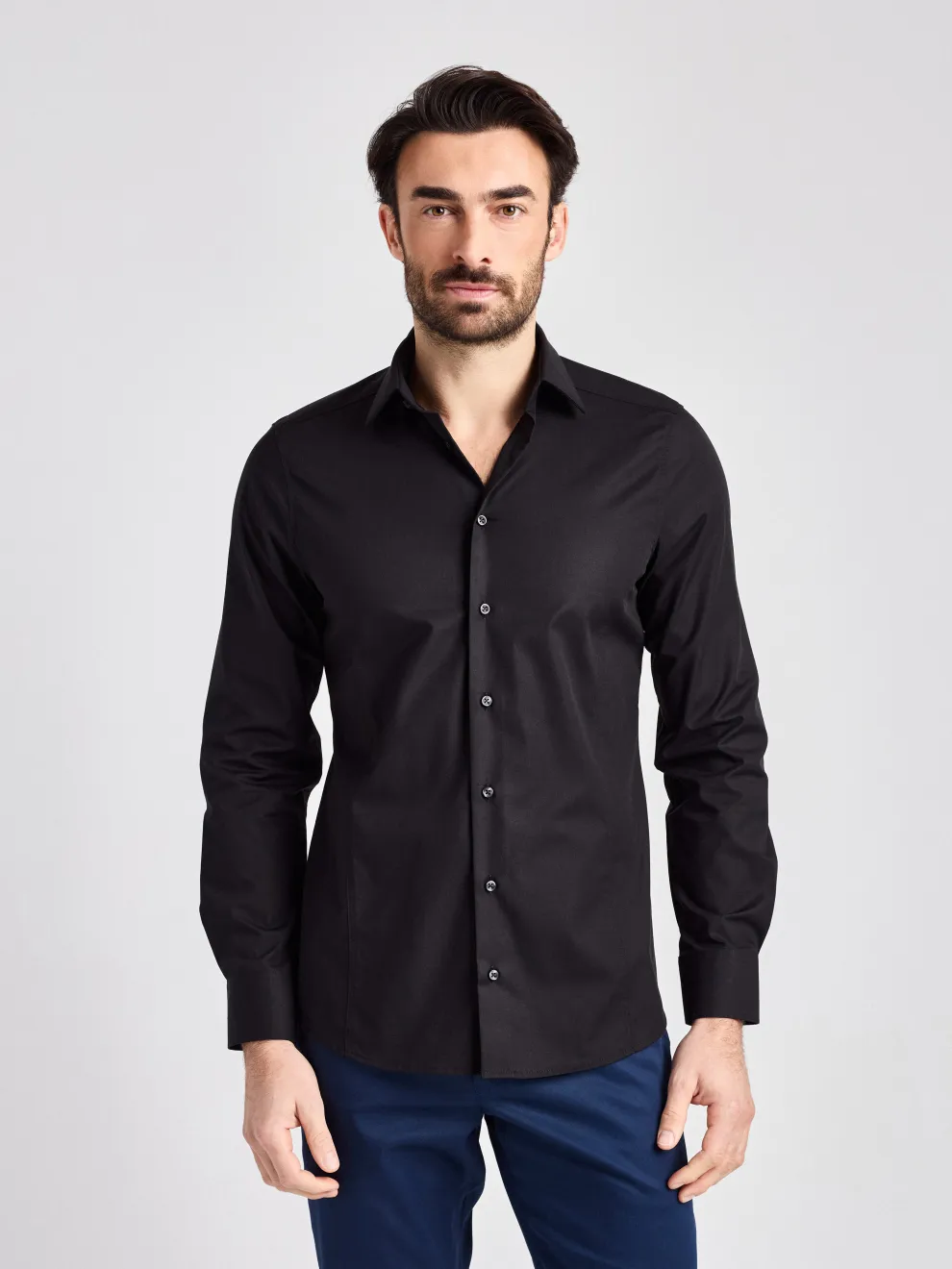 Pesaro Man - Hemd - schwarz