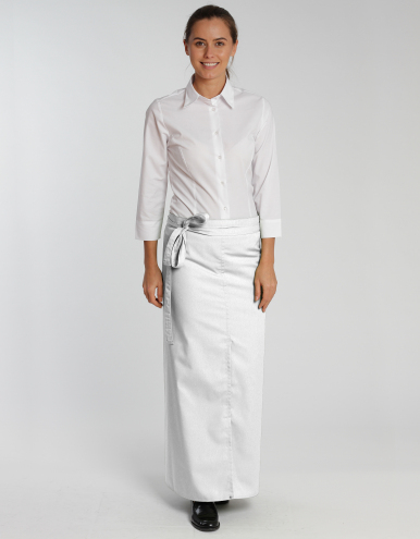 Schlitzschürze Milano Classic 100 x 100 cm - weiß