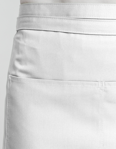 Bistroschürze mit Tasche Roma Classic Bag 80 x 100 - weiß