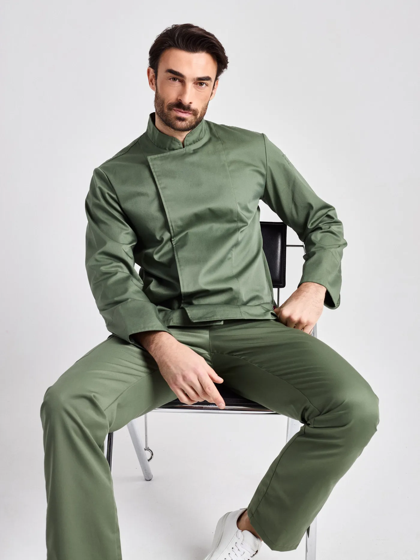 Rimini-Bene Man Classic - Kochjacke – olive – Bild 5 von 5