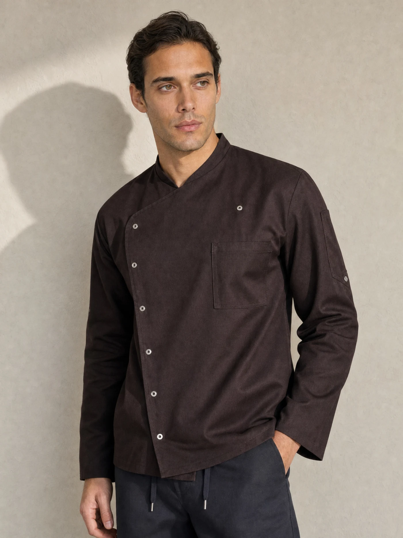 Turin Man Classic - Kochjacke – chocolate – Bild 5 von 5