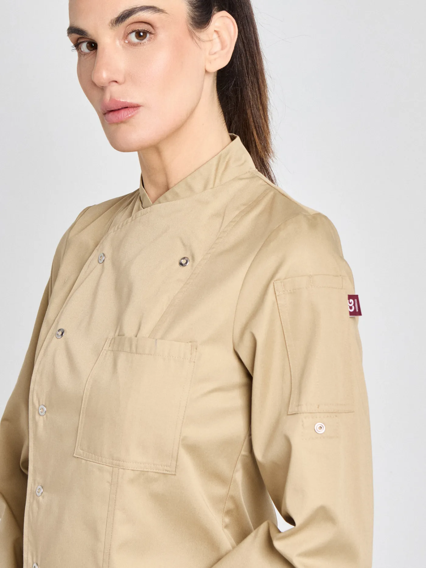 Turin Lady Classic - Kochjacke – khaki – Bild 2 von 4