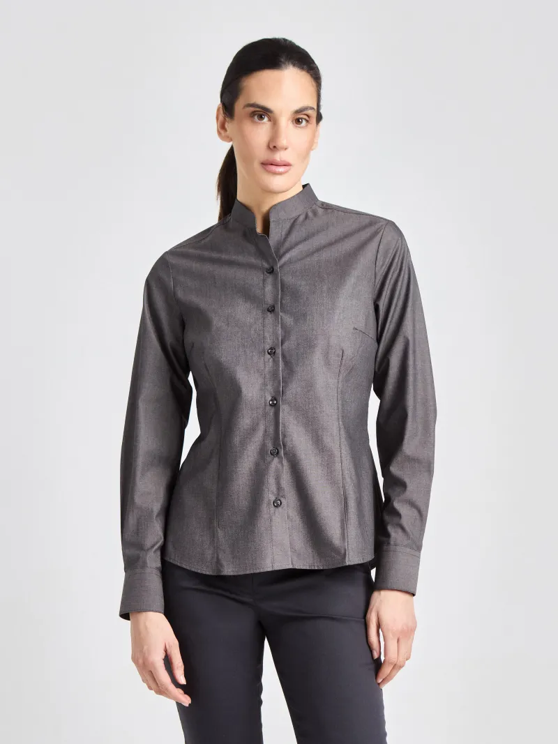 Pacentro Lady Melange - Bluse – dunkelgrau