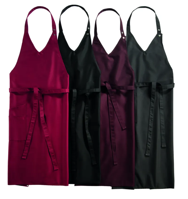 Cupello Classic 90x75 Latzschürze V-Neck – schwarz