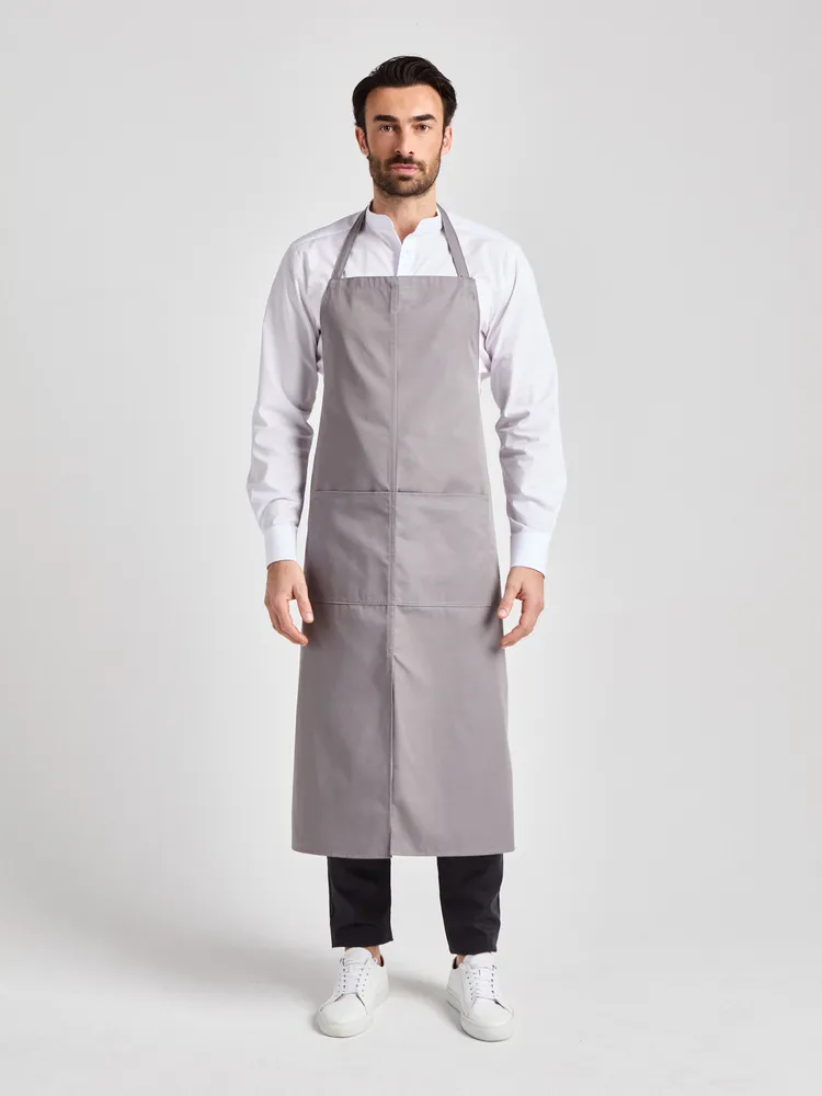 Verona Classic Slit Bag 110 x 75 - Bib apron – pale grey