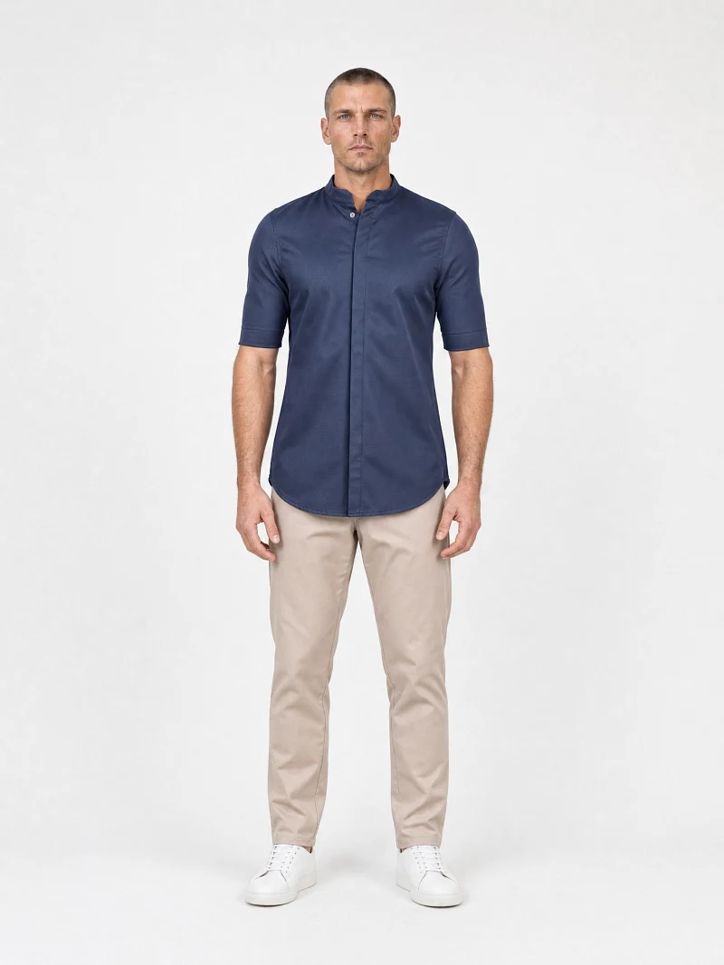 Parla Man Care - Jacket short sleeve – dark blue