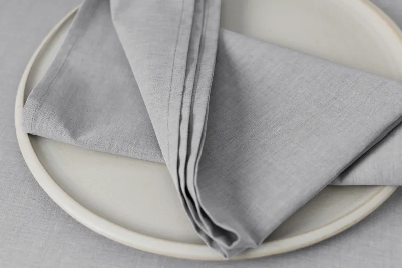 Arezzo 37 x 37 cm Servietten – pale grey